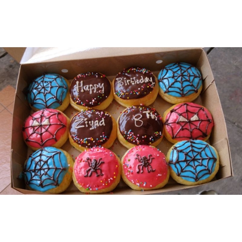 

Donat ultah Spiderman /Donat Gambar/Donat Karakter/Kue Ultah Spiderman / Kue Ultahanak laki-laki