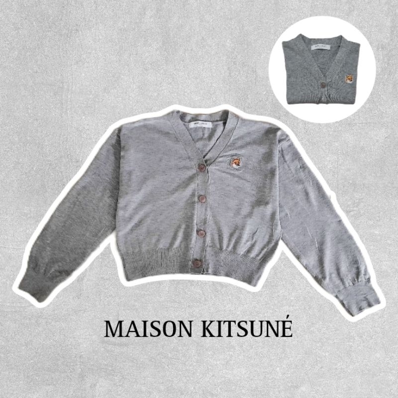 MAISON KITSUNE Cardigan Grey