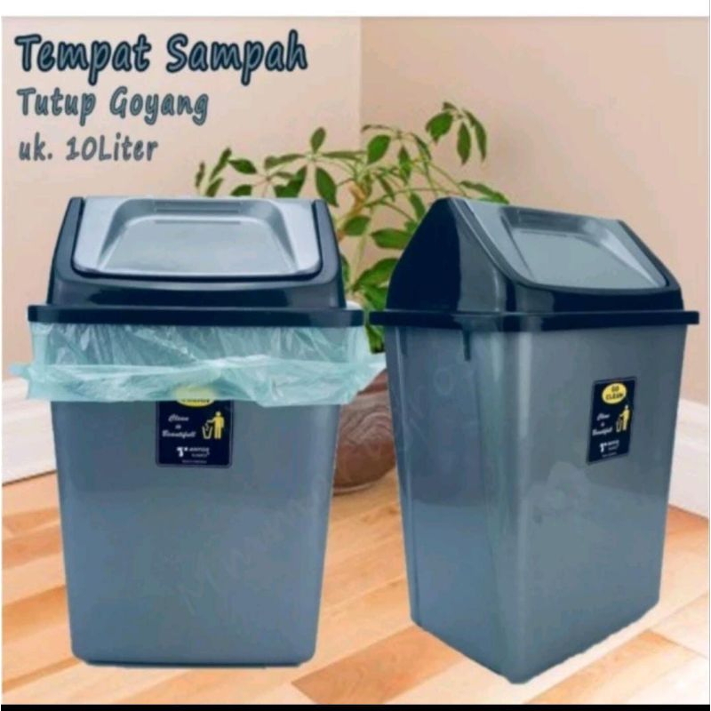 Tempat Sampah Komet 10 Liter 10L Tempat Sampah Plastik Goyang Bak Sampah Kotak Sampah Tong Sampah Ke