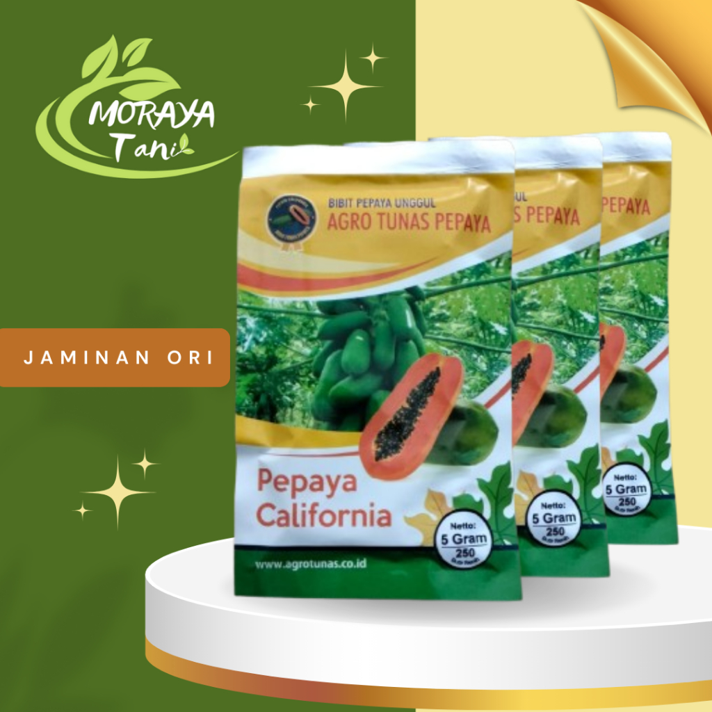 Biji Pepaya california kemasan 250 biji agro tunas pepaya IPB 9 kalifornia