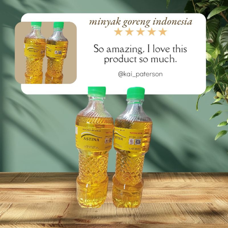 

Astina Minyak Goreng Indonesia premium 800ml 1 karton isi 12