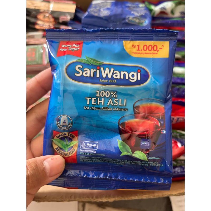 

Teh celup sariwangi 1 sachet isi 4 kantong teh