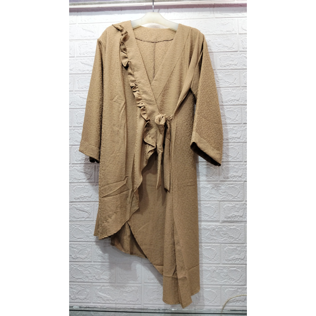 Kimono motif tenun Kimonon tidur wanita Kimono Jumbo Baju kimono Panjang Wanita