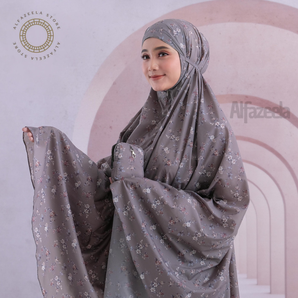 Grosir Alfazeela - (Free Sajadah) Calla Series Mukena 2In1 Mini Motif Parasut Premium Korea Travel