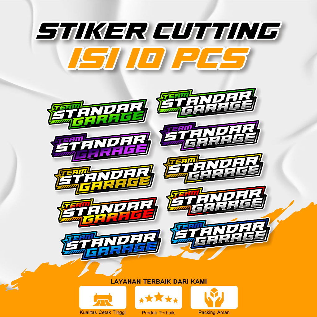 

Stiker Kata Kata Set Pack Terbaru Viral team standar garage isi 10 pcs
