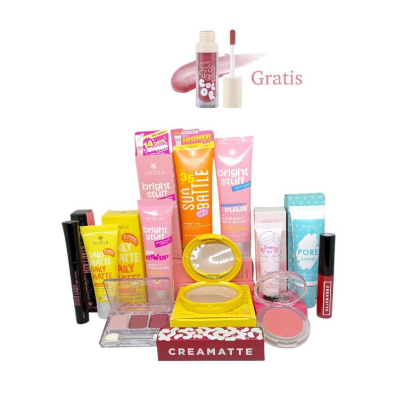 Paket Emina Lengkap/ Emina Skincare Remaja / Emina Make Up / Emina Parsel