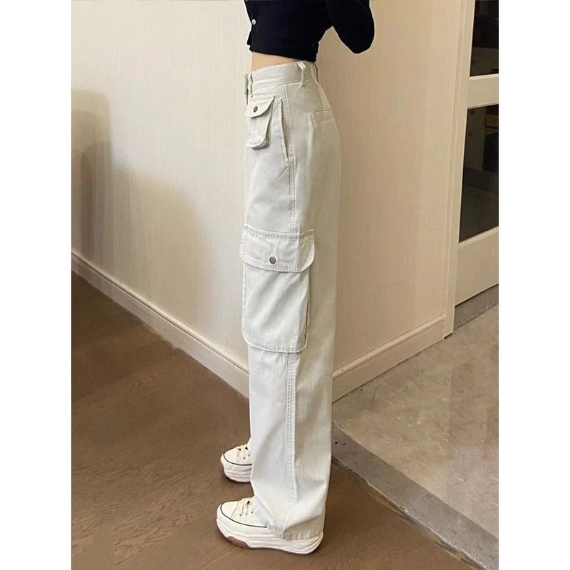 Celana Denim Pasir Putih Celana Highwaist wanita Celana Panjang Wanita Celana Kekinian Wanita Korea
