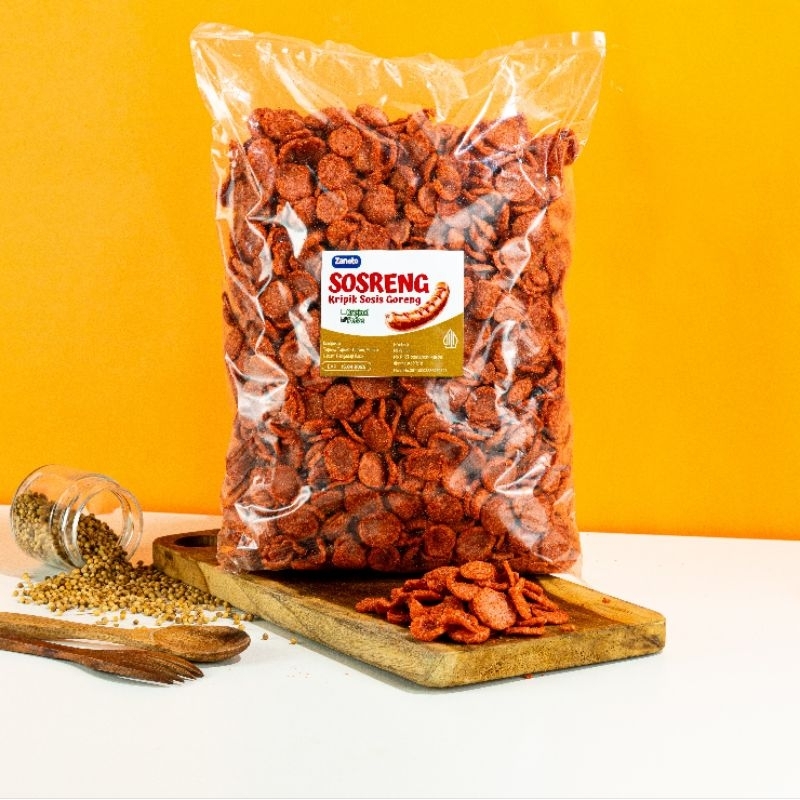 

Zaneto - Sosreng - Sosis Goreng 1000gr Daun Jeruk – Super Renyah & Gurih | Snack Viral Harga Murah