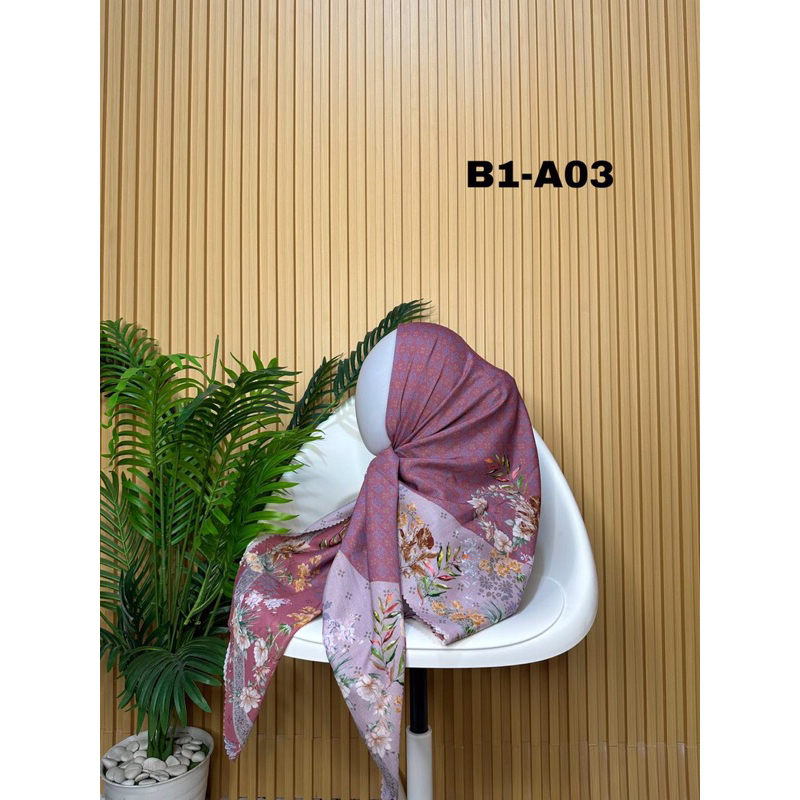 Hijab voal premium, jilbab motif, jilbab cantik, motif bunga