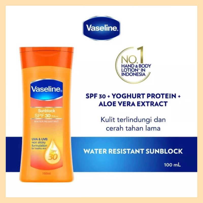 Vaseline Sunblock SPF 30 Water Resistant
