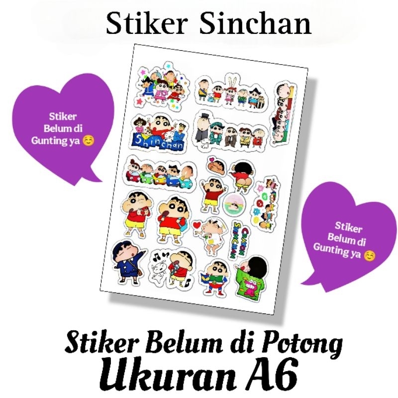 

Stiker Sinchan Ukuran A6 belum di Gunting/Belum di Potong / Stiker Lucu / Stiker Karakter