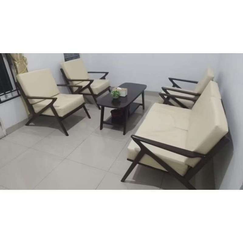 Set Kursi Z kursi cafe kursi santai kursi sofa mewah kursi retro minimalis kursi sofa retro kayu ( 2
