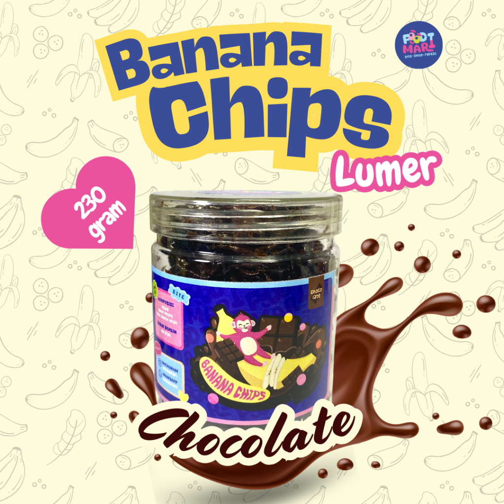 

KERIPIK PISANG LUMER RASA COKELAT & MATCHA | BANANA CHIPS 1 Jar 230 gram