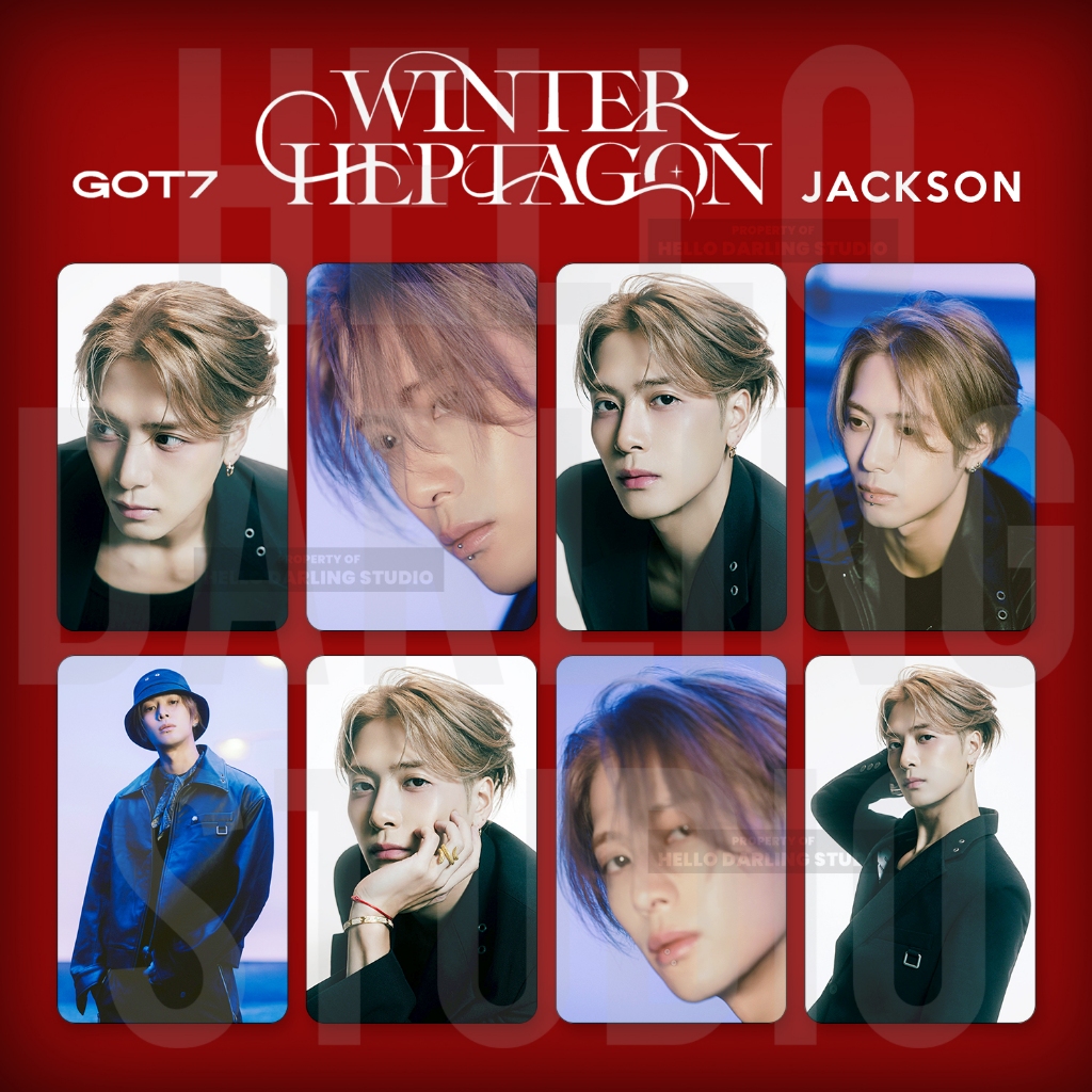 Got7 Jackson Winter Heptagon Photocard set. Unofficial. Fan Made.