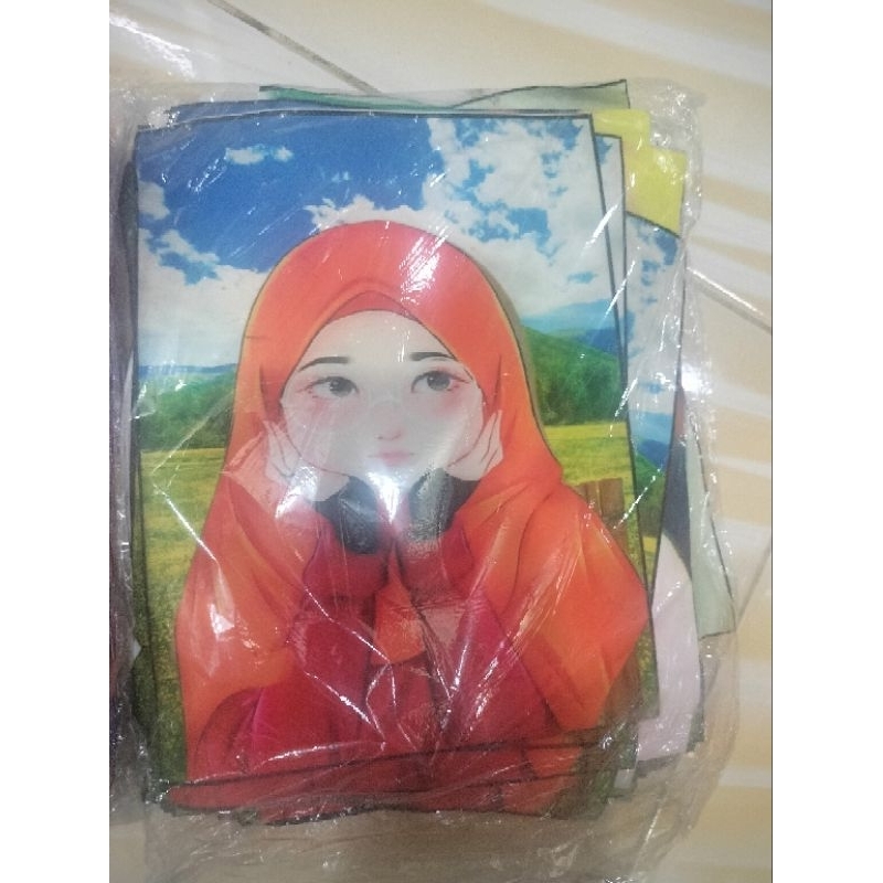 GAMBAR PRINTING HIJAB BAJU APLIKASI BAJU HIJAB