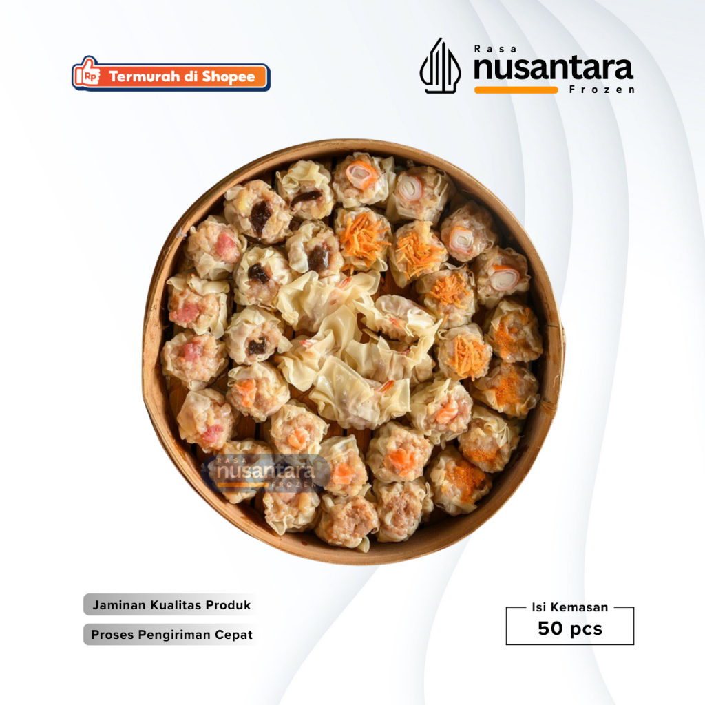 

Dimsum MIX Isi 50 Pcs Dimsum Frozen Halal & Lezat