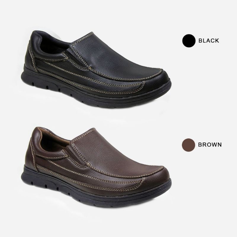 sepatu pria slipon kulit sintetis ROCK VALLEY N92.040