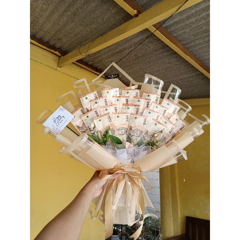 buket uang 5k 20 lembar/buket bunga/buket boneka wisuda/buket wedding