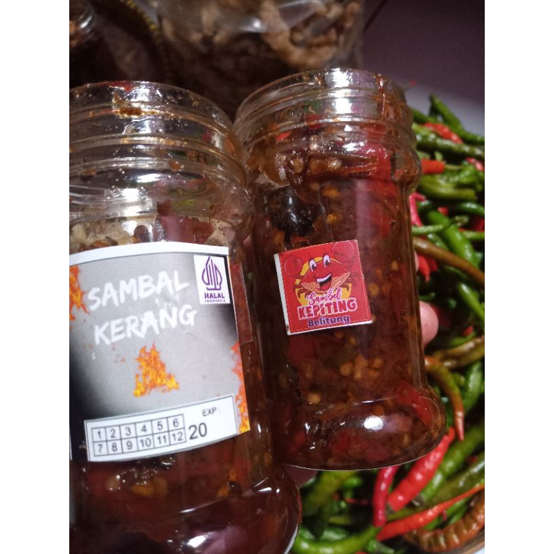 

Sambal kepiting kemasan botol 150 ml