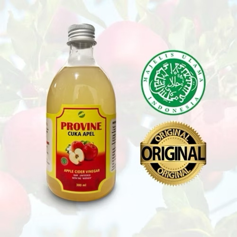 

CUKA APEL MURNI ORIGINAL 300 ML | PROVINE APPLE CIDER VINEGAR DIET SEHAT ALAMI 100% CUKA SARI APEL ASLI | KONTROL GULA DARAH DENGAN CARA ALAMI