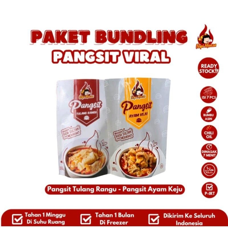 

Paket Bundling Isi 2 (Pangsit Ayam Keju dan Pangsit Tulang Rangu)