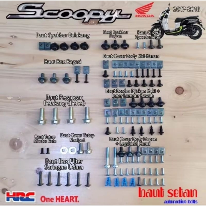 Baut Fullset Body Honda Scoopy Esp 2017-2018/Baut Fullbody Scoopy Esp Baut Fullset Body Honda Scoopy