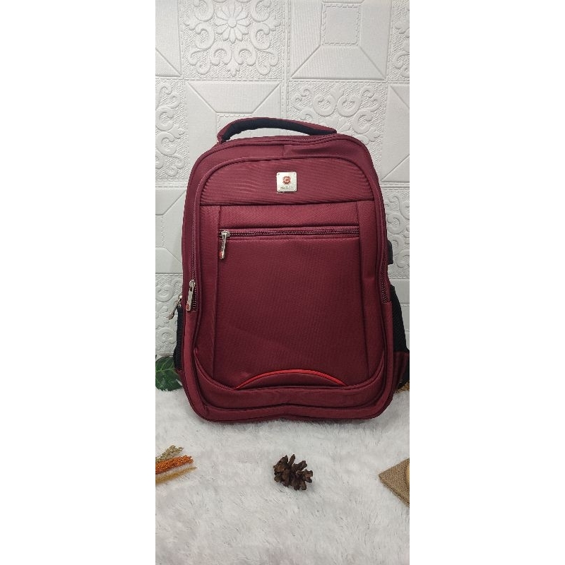 Ransel Sekolah Maroon Ol0