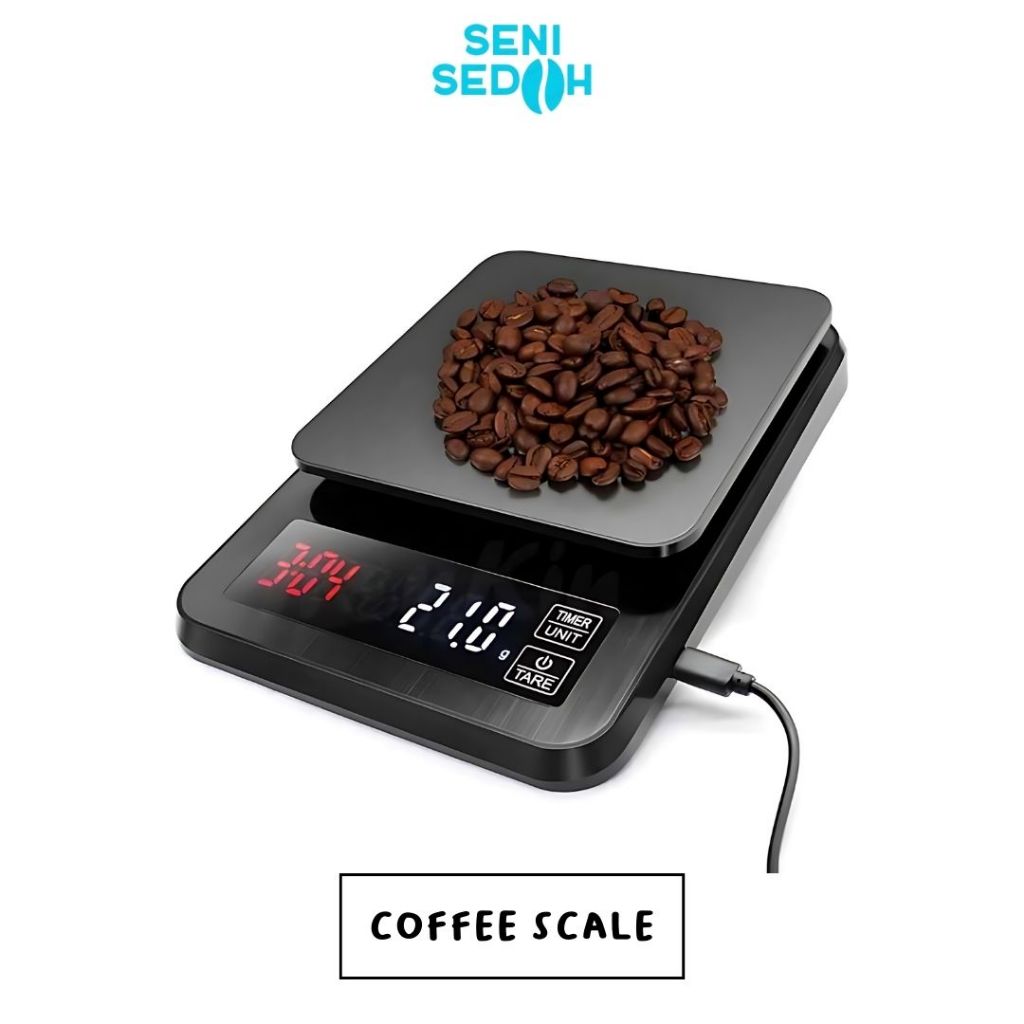 Taffware Timbangan Digital Dapur Timer Coffee Scale