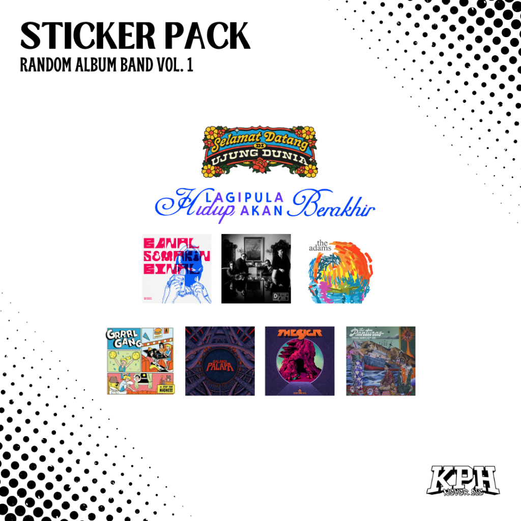 

Sticker Pack Random Album Band Vol. 1