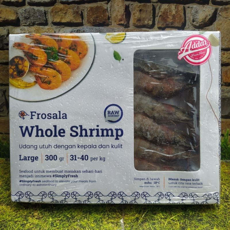 

Frosala Whole Shrimp / Udang Utuh dengan Kepala & Kulit Size Large