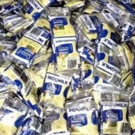 

susu kental manis SKM indomilk renteng renceng kemasan 37g 37gram putih