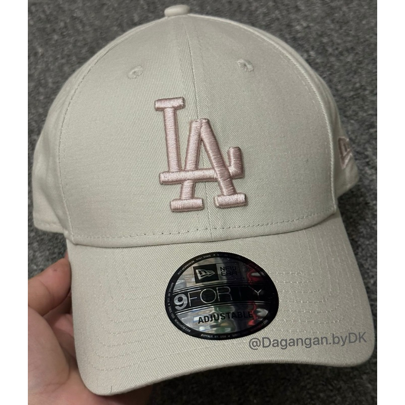 Topi New*Era LA Logo Pink Peach Original 100% Cream