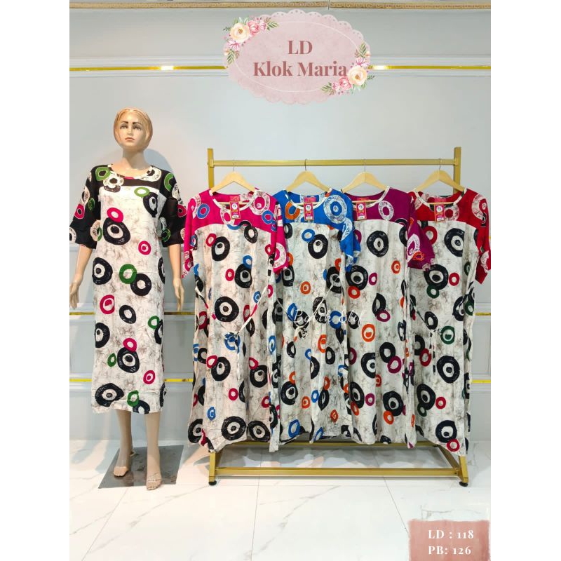 daster klok maria bahan adem