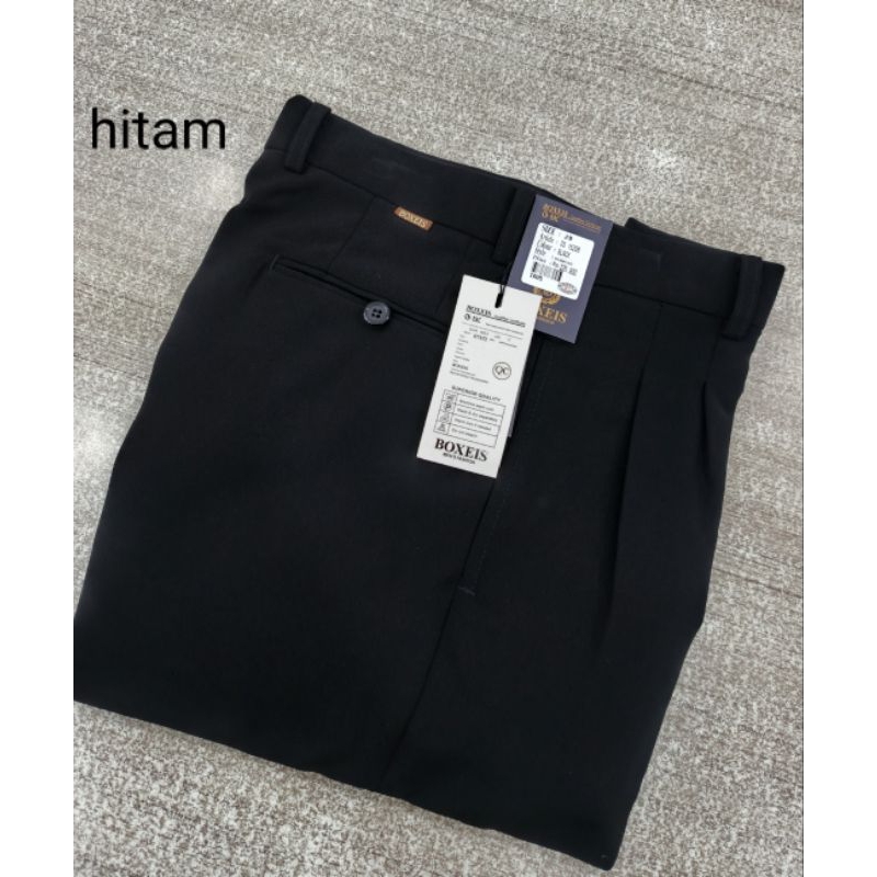Celana Dasar Formal Pria BOXEIS ORIGINAL khusus hitam