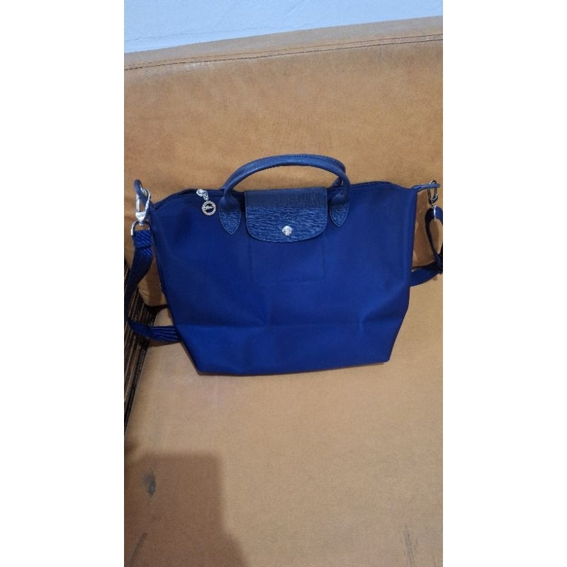 PRELOVED TAS TOTE IMPORT PARASUT BLUE NAVY UK L