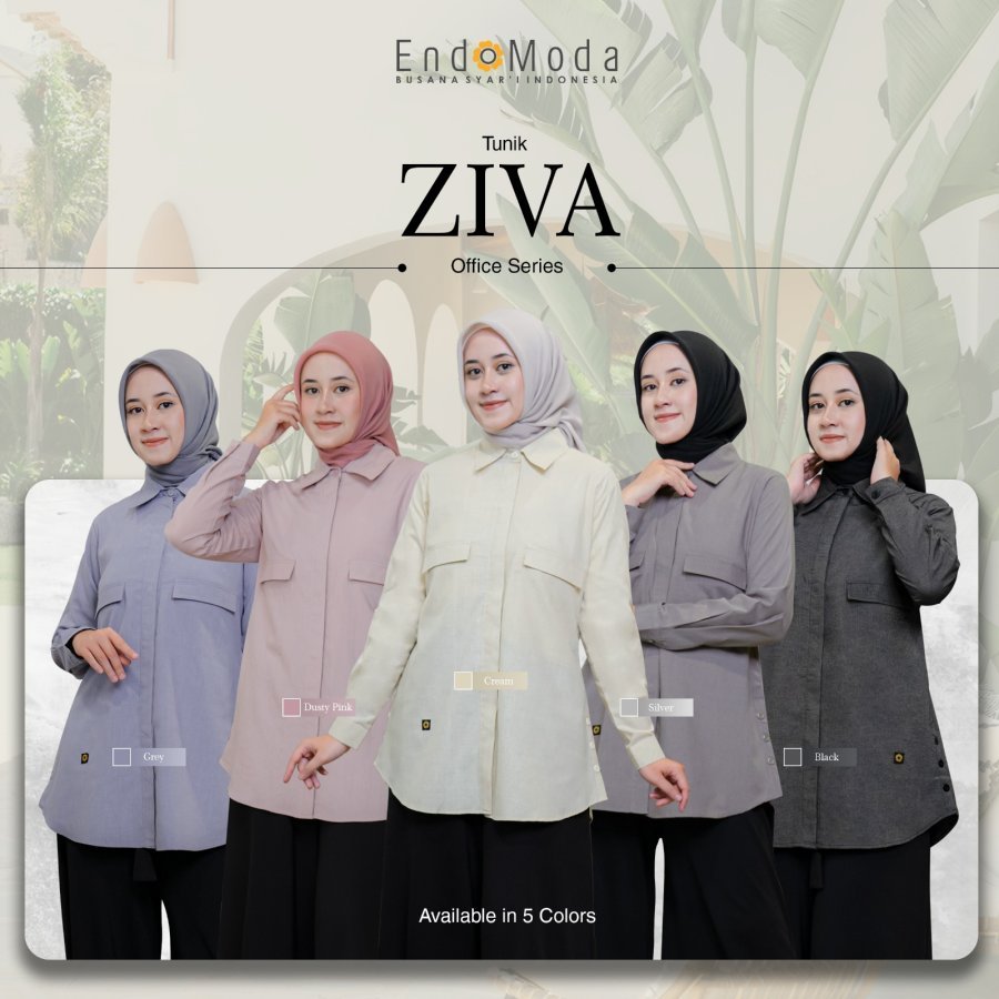 Endomoda ZIVA Tunic Atasan baju Wanita Smple Elegante