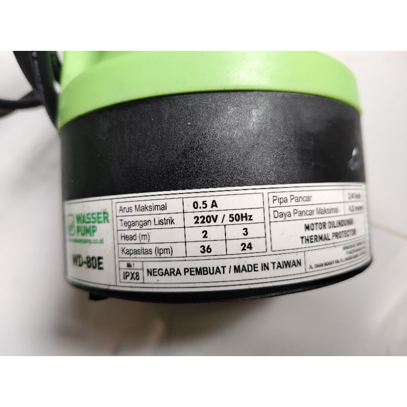 pompa air celup WASSER WD80E