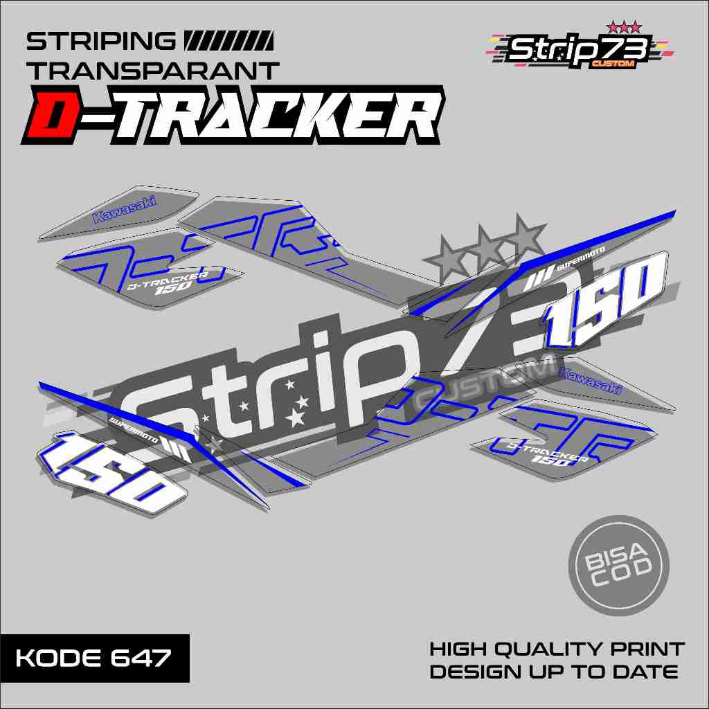 647 STRIPING TRANSPARAN D-TRACKER - STRIPING TRANSPARAN D-TRACKER SIMPLE GRAFIK