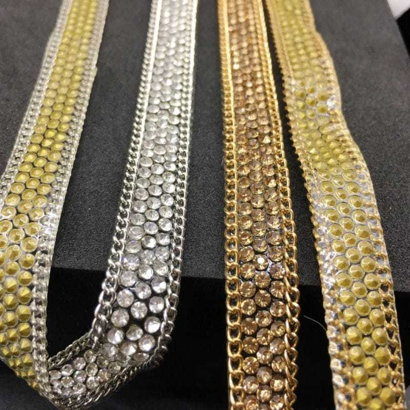 Renda berlian swarovski super gosok 1 yard