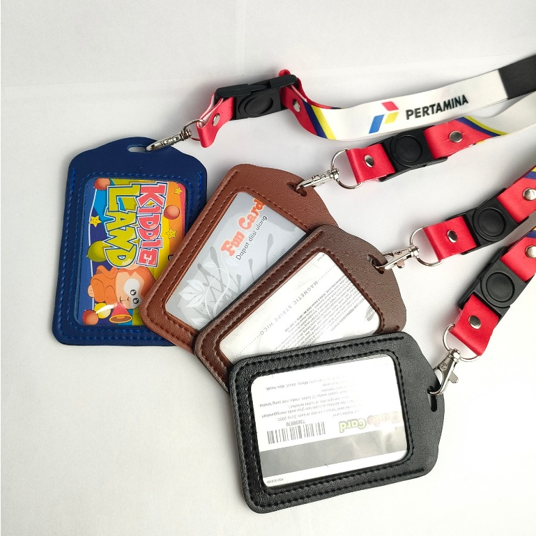 Id Card Holder Name Tag Kulit PERTAMINA terbaru