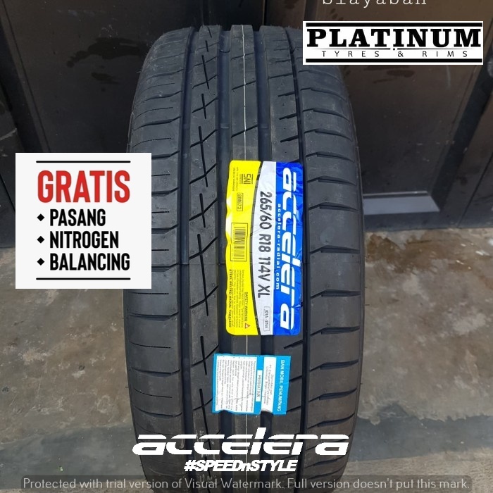 BAN MOBIL STANDAR FORTUNER PAJERO MERK ACCELERA IOTA 265 60 RING18