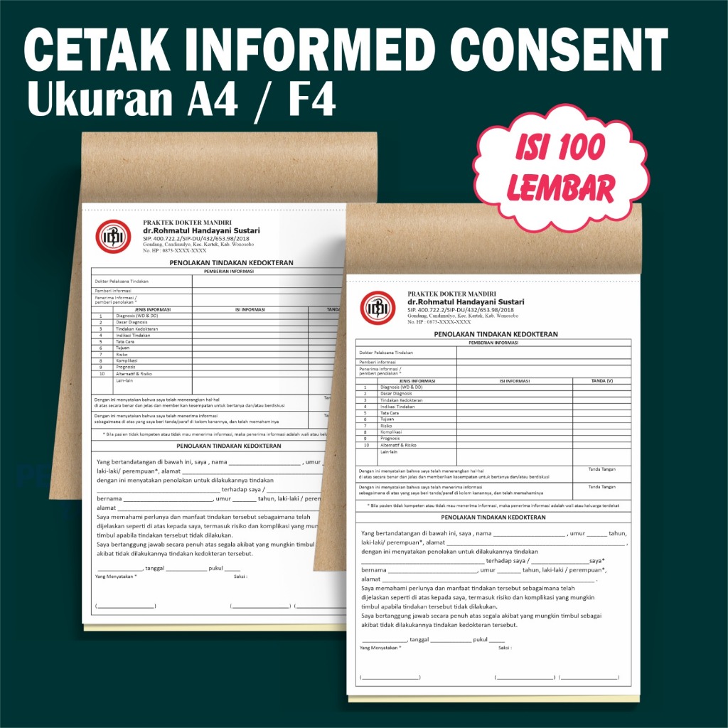 

Cetak persetujuan / Penolakan tindakan / informed consent
