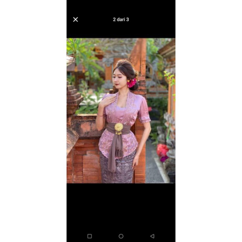 kebaya bordir bahan silk warna lengkap #baju jadi