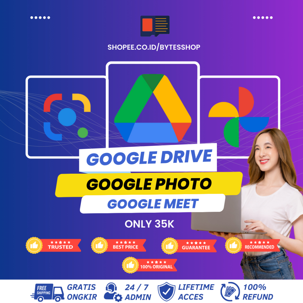 Shared Drive 500Gb Storage Lifetime Bergaransi Resmi Gdrive