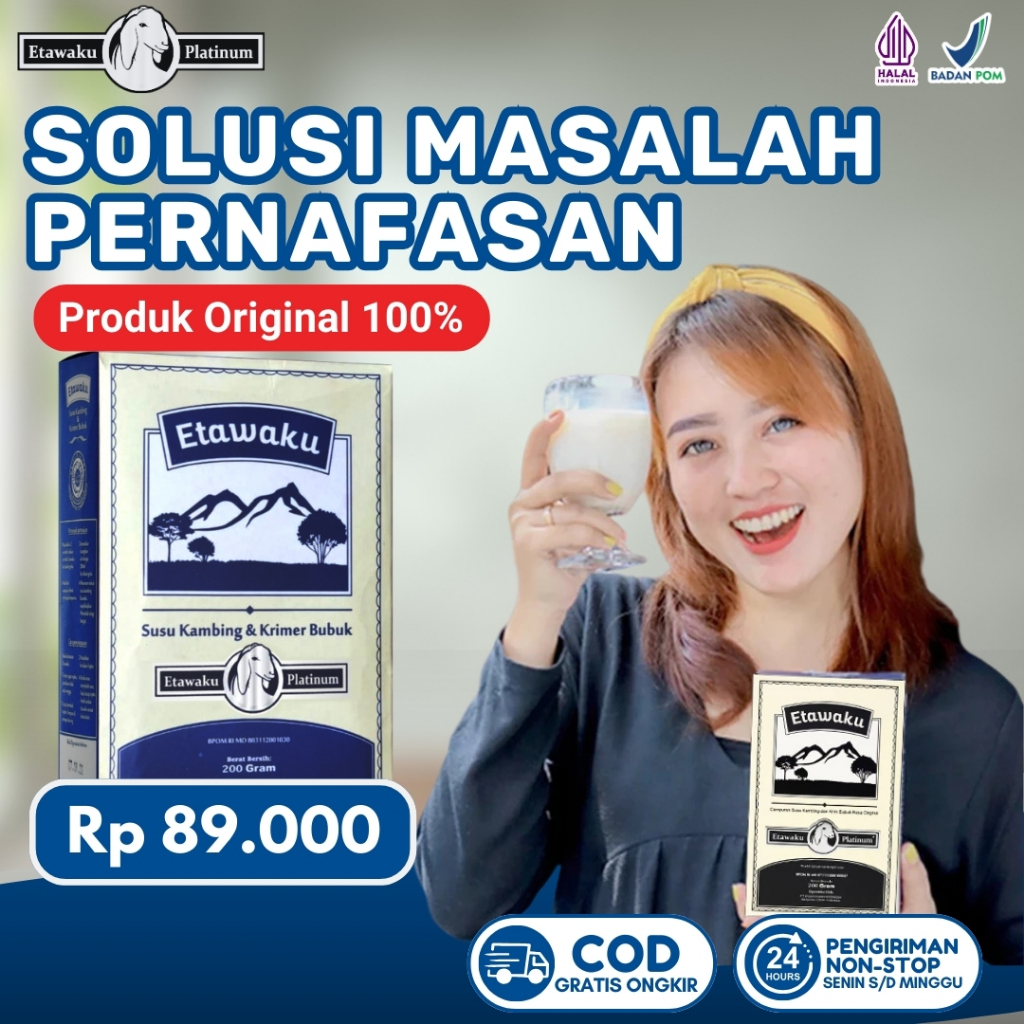 

Etawaku Platinum Atasi Masalah Pernafasan Dengan Bahan Herbal Alami Original Halal BPOM