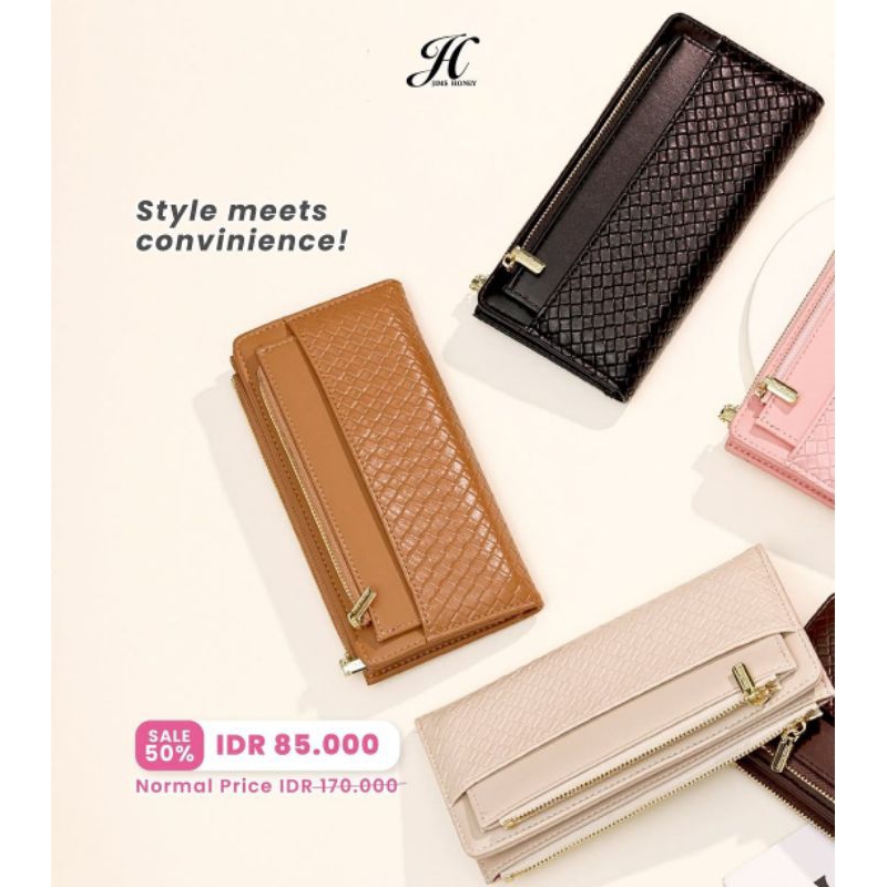 JIMS HONEY - LINA WALLET DOMPET PANJANG WANITA SIMPEL ELEGAN