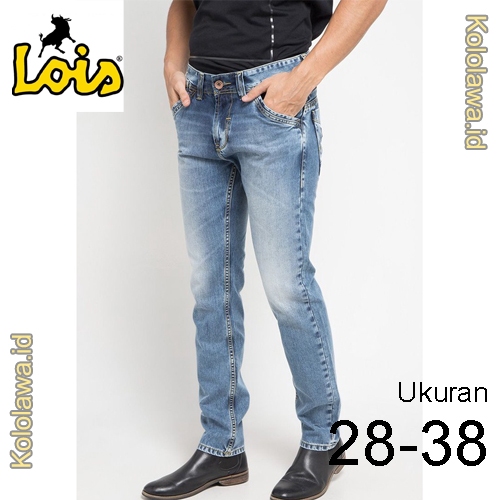 Lois Original Celana Jeans Panjang Pria Slim Fit Celana Jeans Lois Slimfit Kantong Miring