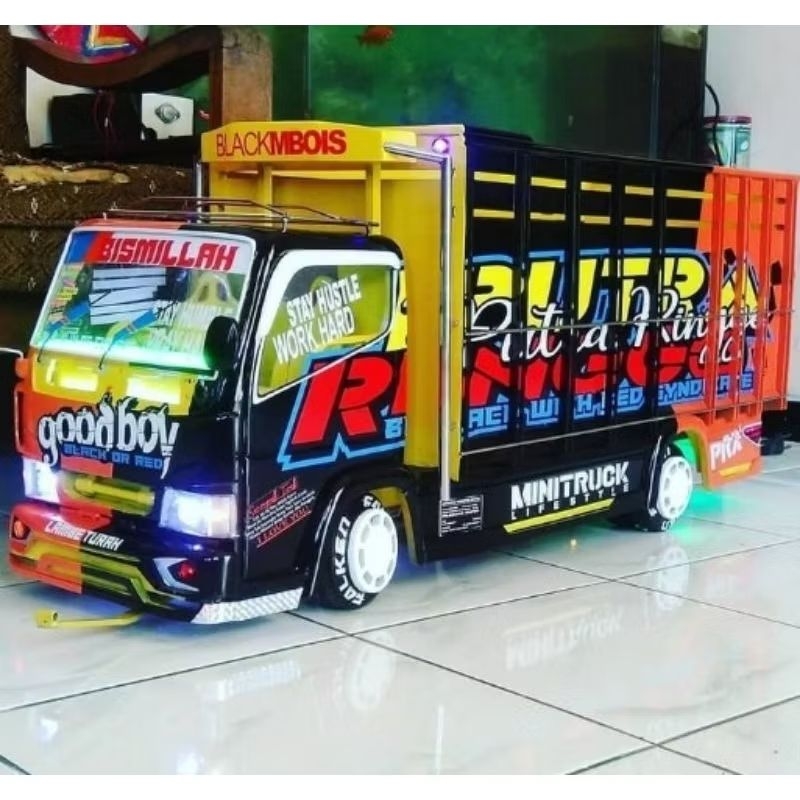 Miniatur truk oleng DETAIL FULL LAMPU
