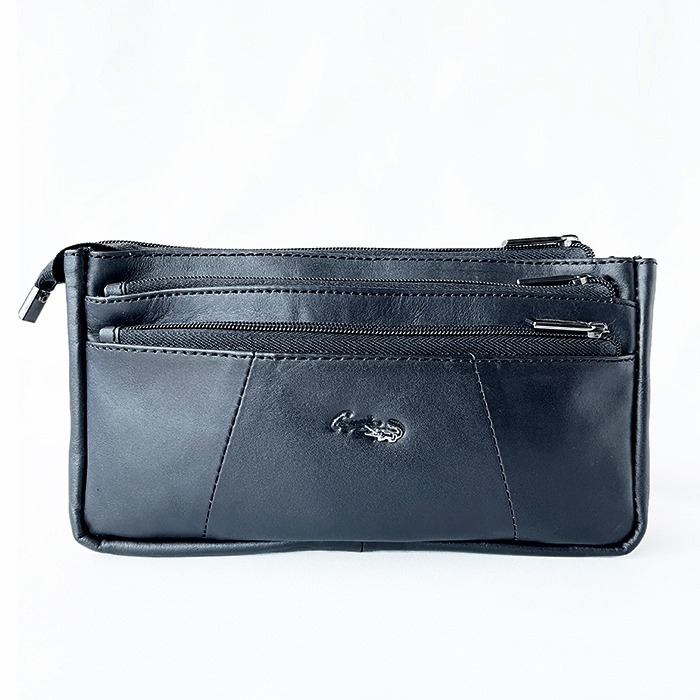 Tas Selempang Weistbag Pria Bahan 100% Kulit Sapi Asli Garut Model C