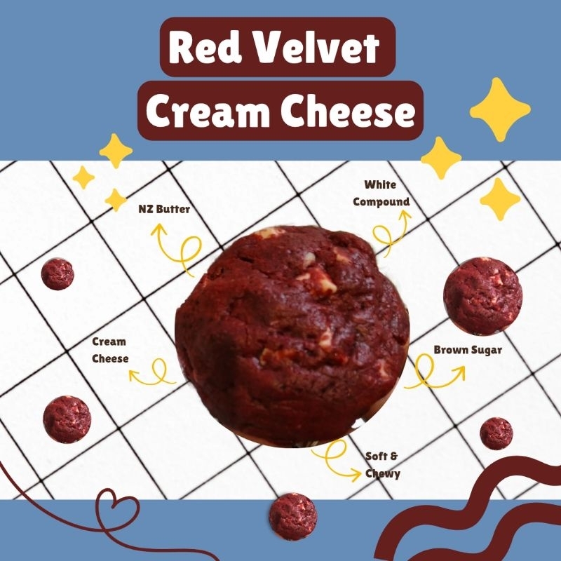 

[Soft Baked Cookies] Cookiessimo - Red Velvet Cream Cheese
